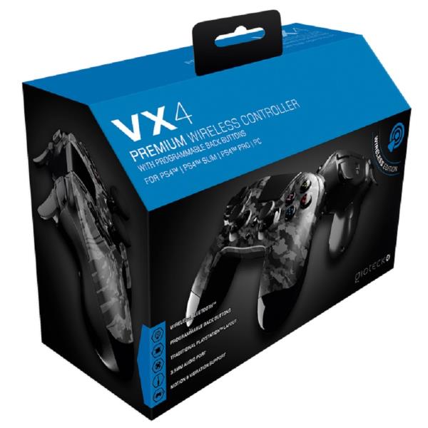 Image of GIOTECK VX4 WIRELESS PS4 PC CAMU GRIGIO VX4PS4-33-MU