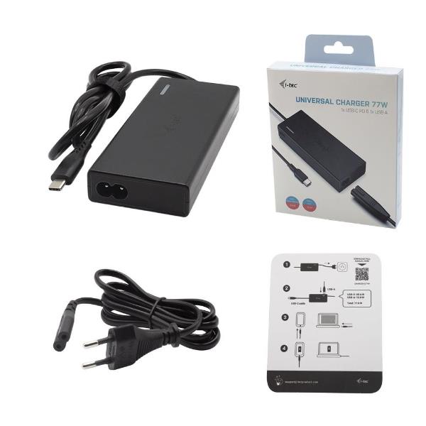 Image of I-TEC USB-C SMART CHARGER 65W + USB-A 12W CHARGER-C77W