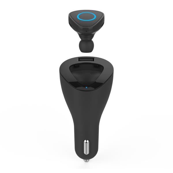 Image of CELLY BLUETOOTH HEADSET+CAR CHARGER BLACK BHDUOBK