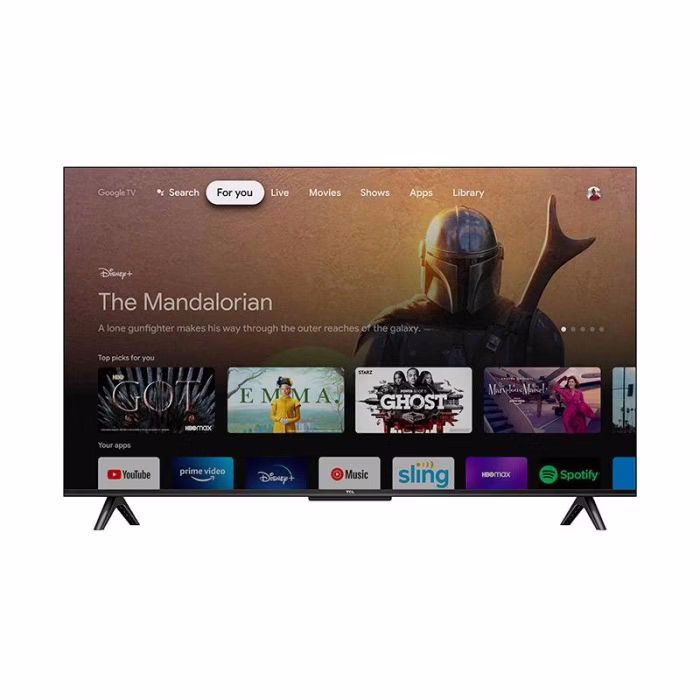 TCL TV 43 4K HDR SMART TV ANDROID CON GOOGLE TV NERO 43P631