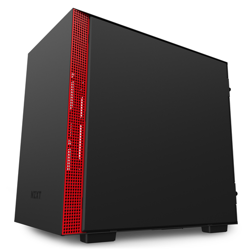 NZXT CASE H210I MID TOWER ATX MATTE BLACK/RED CA-H210i-BR