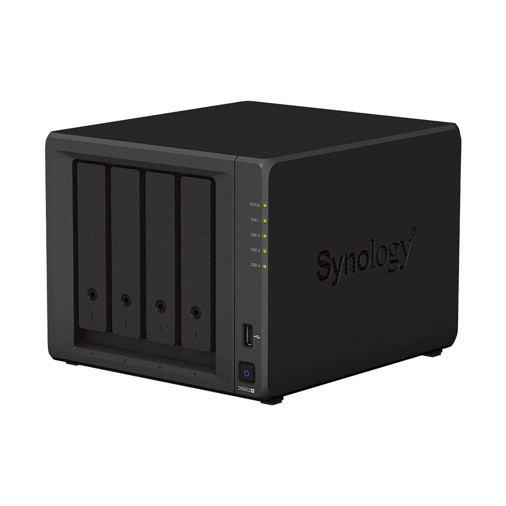 SYNOLOGY NAS TOWER 4BAY 2.5/3.5 SSD/HDD SATA, 2xSSD NVME M.2 2280, AMD Ryzen R1600 dual-core 3,10 DS923+