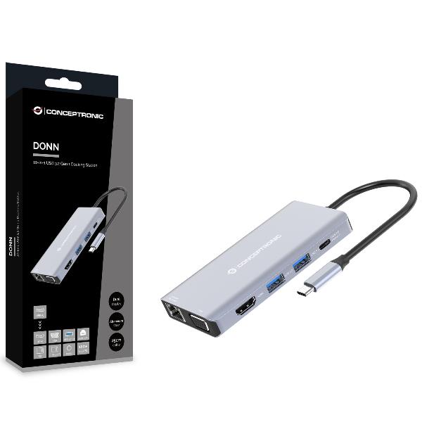 CONCEPTRONIC 10-IN-1 USB 3.2 GEN 1 DOCKING ST. DONN20G