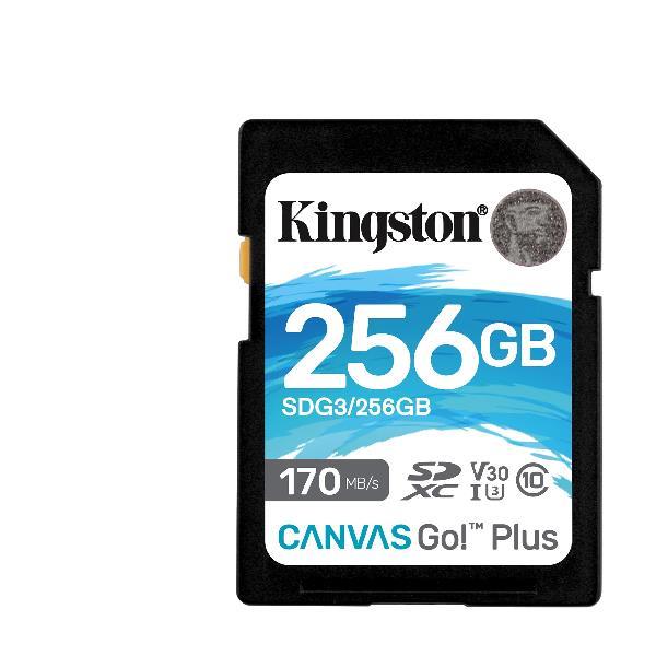 Image of KINGSTON 256GB SDXC CANVAS GO PLUS 170R SDG3/256GB