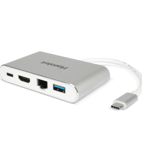 HAMLET DOCKING USB-C TO HDMI+LAN+USB 3.0 HDKC-PD100