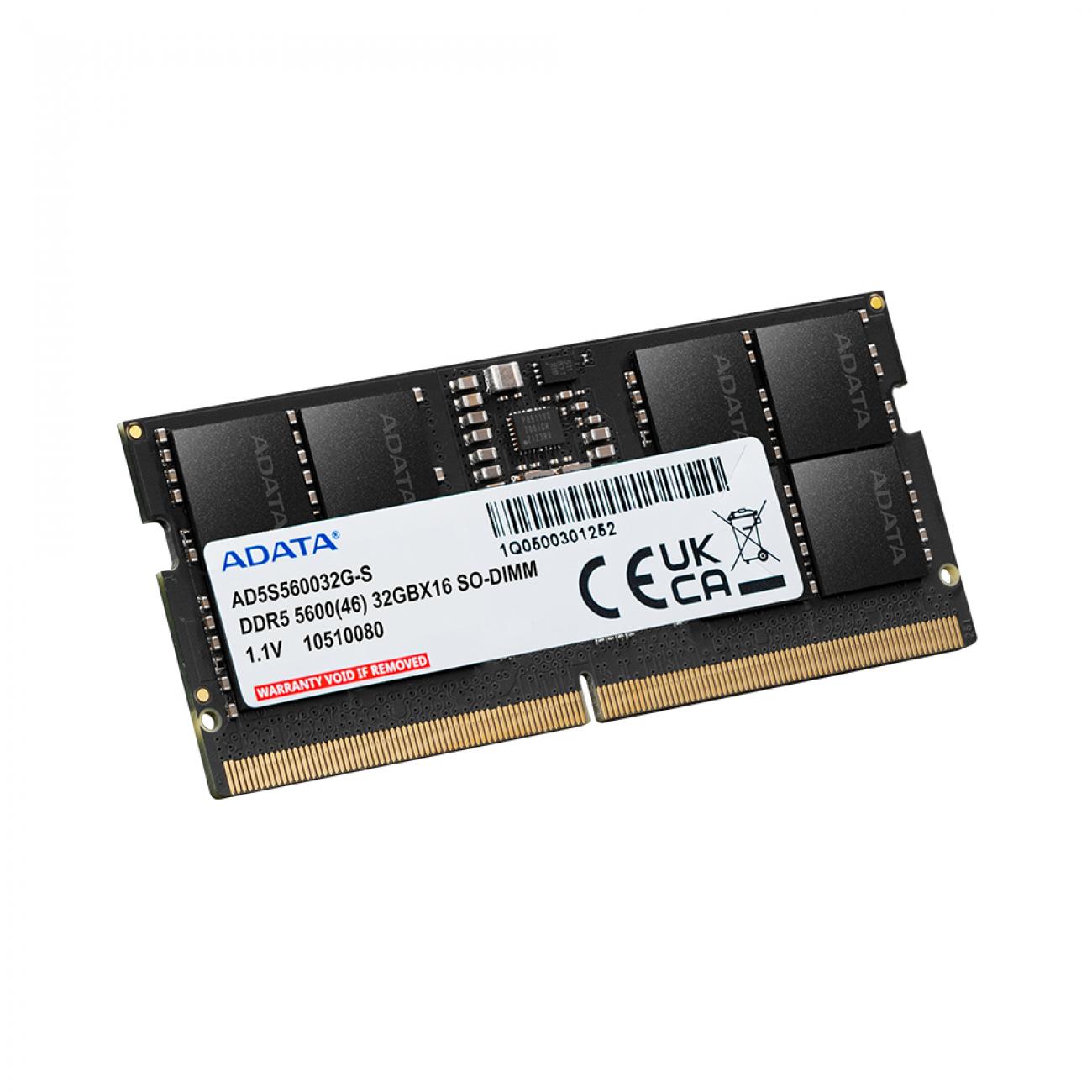 ADATA RAM SODIMM 16GB DDR5 5600MHZ AD5S560016G-S
