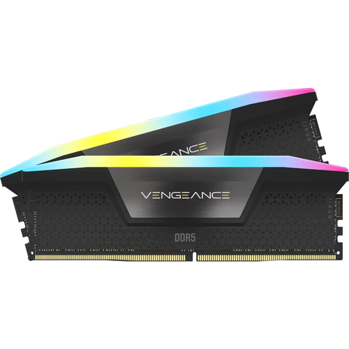 CORSAIR RAM VENGEANCE RGB DDR5 32GB 2X16GB DDR5 7200 PC5-57600 C34 1.45V INTEL XMP MEMORY - BLACK CMH32GX5M2X7200C34